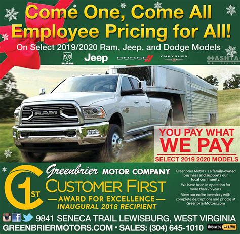 Greenbrier motors - GET HERE‼️ GET HERE‼️ GET HERE‼️ COMING TO LEWISBURG, WV $49* Vehicle Acquisition Sale‼ *Greenbrier Motors of Lewisburg, WV has been selected as the...